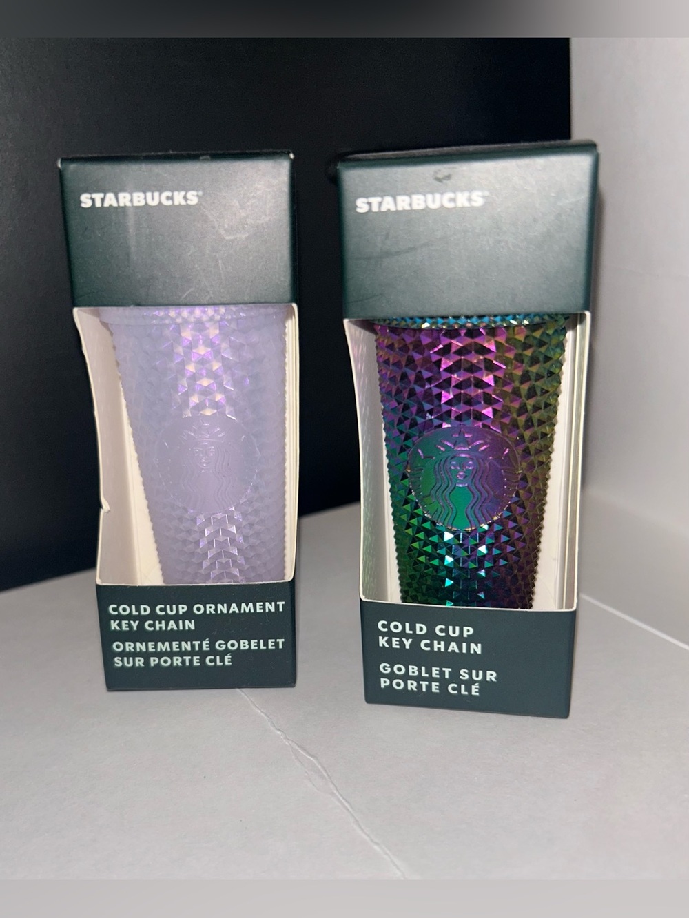 Starbucks Cold Cup Ornament Key Chain Set